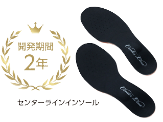 開発期間 2年 センターラインインソール