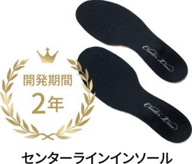 開発期間 2年 センターラインインソール